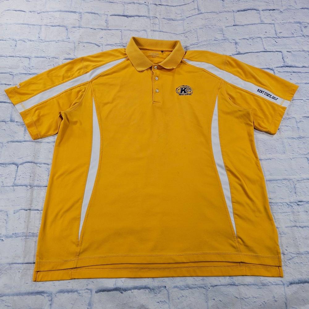 Kent State Golden Flashes Ping Golf Polo MENS XL Yellow Performance Shirt